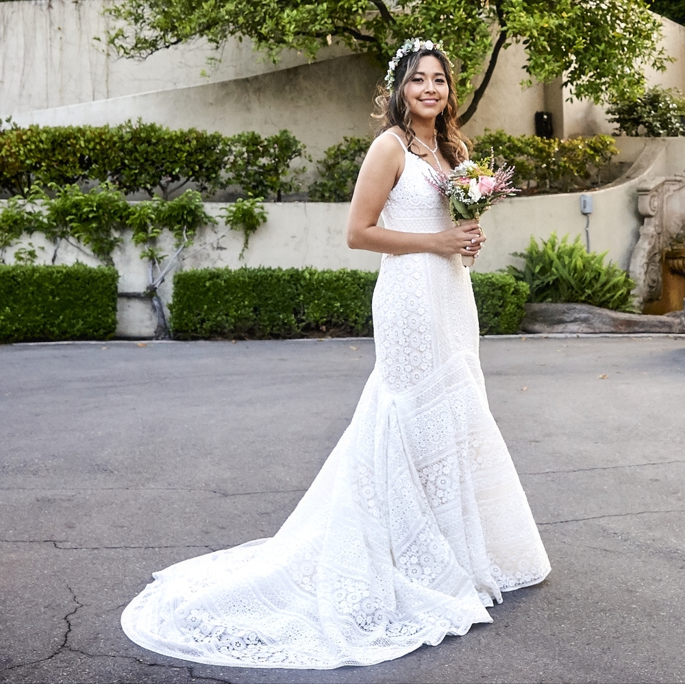 Boho White Wedding Dress